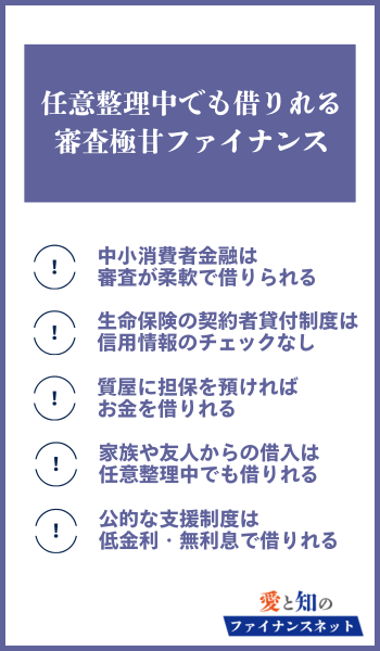 任意整理中でも借りれる審査極甘ファイナンス